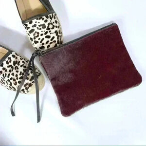 ALL SAINTS Pony Hair and Leather Clutch